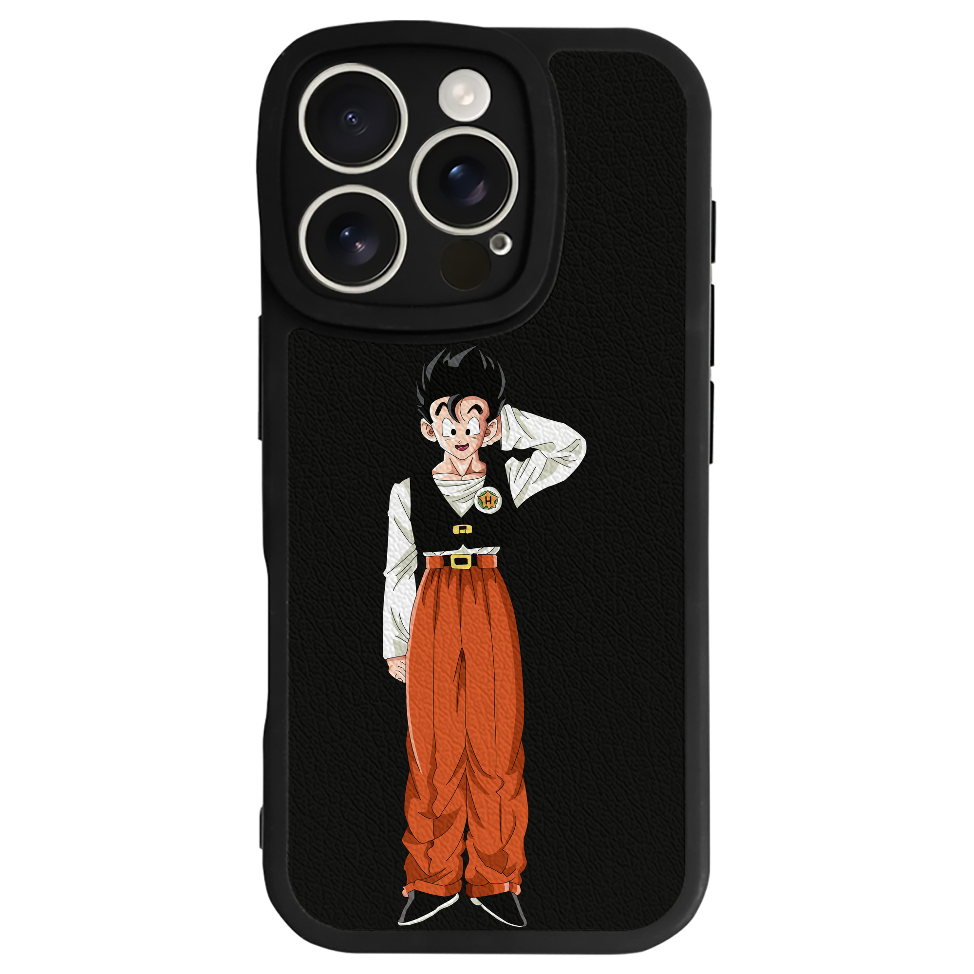 （画像用） ドラゴンボール 孫 悟飯（そんごはん）DRAGON BALL Son Gohan 【iPhone 16シリーズ対応】シリコンスマホケース（レザー調） 材質：シリコン